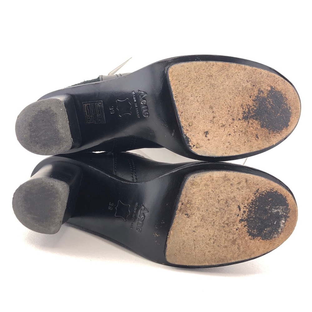 Acne Studios Cypress Black Leather Ankle Boots EUR 39 - Picture 7 of 15